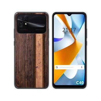 Funda Silicona Para Xiaomi Poco C40 Diseño Madera 05 Dibujos