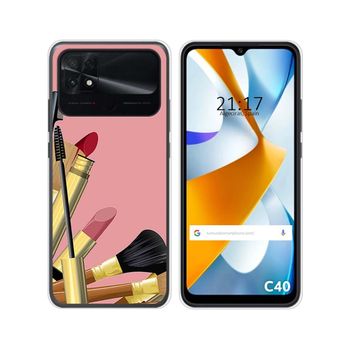 Funda Silicona Para Xiaomi Poco C40 Diseño Brochas Dibujos