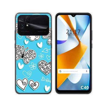 Funda Silicona Para Xiaomi Poco C40 Diseño Mariposas Dibujos