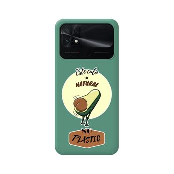 Funda Silicona Líquida Verde Para Xiaomi Poco C40 Diseño Culo Natural Dibujos