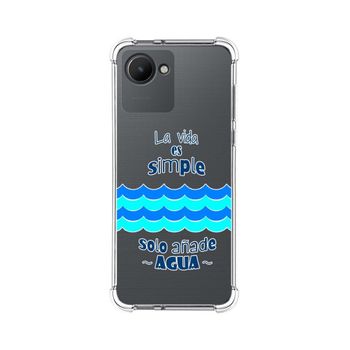 Funda Silicona Antigolpes Para Realme C30 Diseño Agua Dibujos