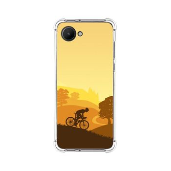 Funda Silicona Antigolpes Para Realme C30 Diseño Ciclista Dibujos