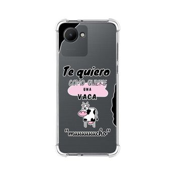 Funda Silicona Antigolpes Para Realme C30 Diseño Vaca Dibujos