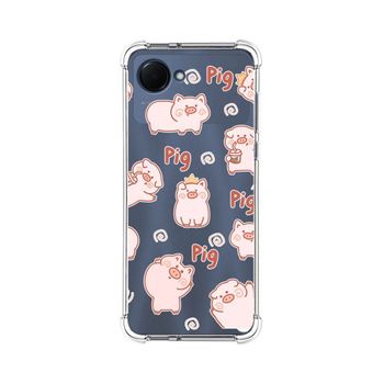 Funda Silicona Antigolpes Para Realme Narzo 50i Prime Diseño Cerdos Dibujos