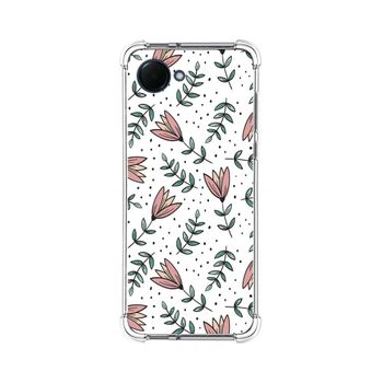 Funda Silicona Antigolpes Para Realme Narzo 50i Prime Diseño Flores 01 Dibujos