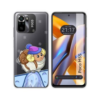 Funda Silicona Transparente Para Xiaomi Poco M5s Diseño Cabra Dibujos