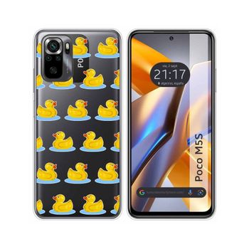 Funda Silicona Transparente Para Xiaomi Poco M5s Diseño Pato Dibujos