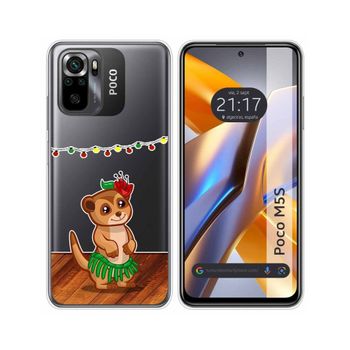 Funda Silicona Transparente Para Xiaomi Poco M5s Diseño Suricata Dibujos