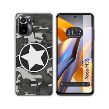 Funda Silicona Para Xiaomi Poco M5s Diseño Camuflaje 02 Dibujos