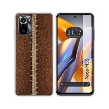 Funda Silicona Para Xiaomi Poco M5s Diseño Cuero 01 Dibujos