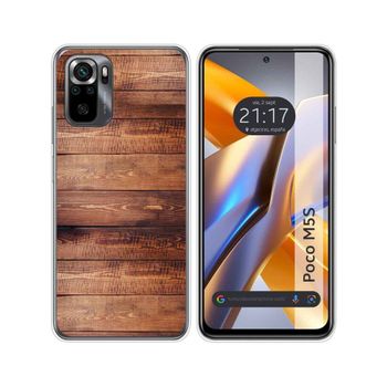 Funda Silicona Para Xiaomi Poco M5s Diseño Madera 02 Dibujos