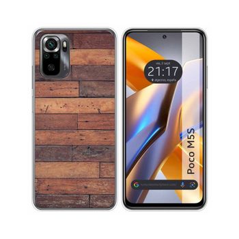 Funda Silicona Para Xiaomi Poco M5s Diseño Madera 03 Dibujos