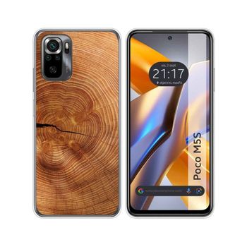 Funda Silicona Para Xiaomi Poco M5s Diseño Madera 04 Dibujos