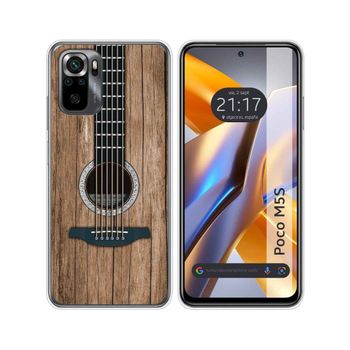 Funda Silicona Para Xiaomi Poco M5s Diseño Madera 11 Dibujos