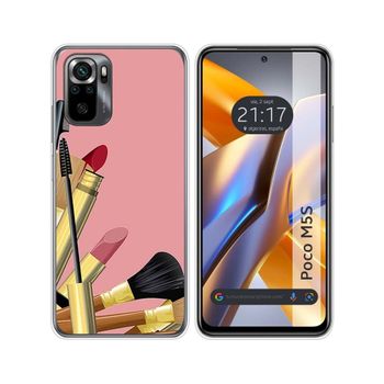 Funda Silicona Para Xiaomi Poco M5s Diseño Brochas Dibujos