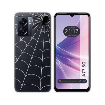 Funda Silicona Transparente Para Oppo A77 5g Diseño Araña Dibujos