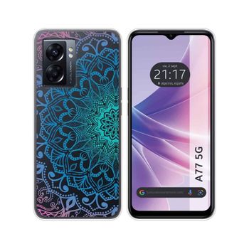 Funda Silicona Transparente Para Oppo A77 5g Diseño Mandala Dibujos