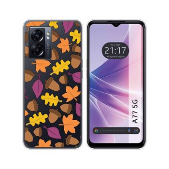 Funda Silicona Transparente Para Oppo A77 5g Diseño Otoño Dibujos