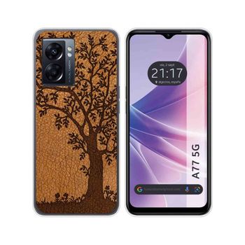 Funda Silicona Para Oppo A77 5g Diseño Cuero 03 Dibujos