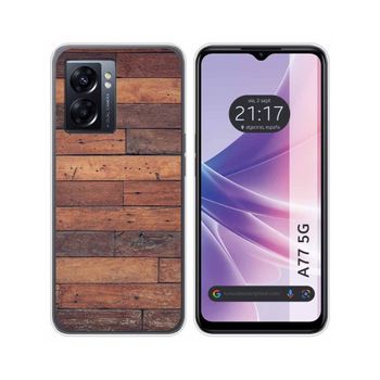 Funda Silicona Para Oppo A77 5g Diseño Madera 03 Dibujos