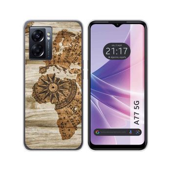 Funda Silicona Para Oppo A77 5g Diseño Madera 07 Dibujos