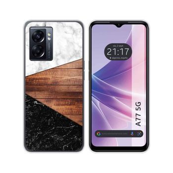 Funda Silicona Para Oppo A77 5g Diseño Mármol 11 Dibujos