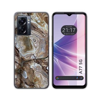 Funda Silicona Para Oppo A77 5g Diseño Mármol 14 Dibujos