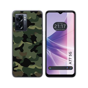 Funda Silicona Para Oppo A77 5g Diseño Camuflaje Dibujos