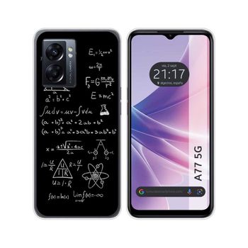 Funda Silicona Para Oppo A77 5g Diseño Formulas Dibujos