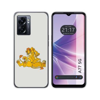 Funda Silicona Para Oppo A77 5g Diseño Leones Dibujos