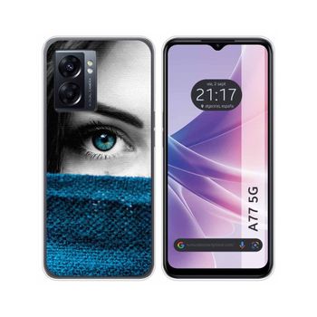 Funda Silicona Para Oppo A77 5g Diseño Ojo Dibujos