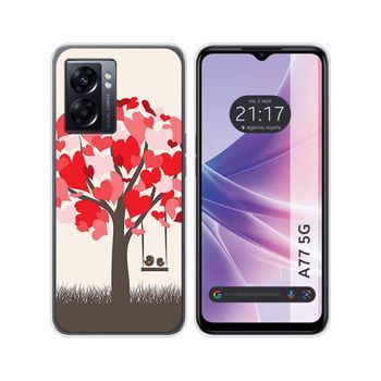 Funda Silicona Para Oppo A77 5g Diseño Pajaritos Dibujos