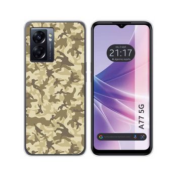 Funda Silicona Para Oppo A77 5g Diseño Sand Camuflaje Dibujos