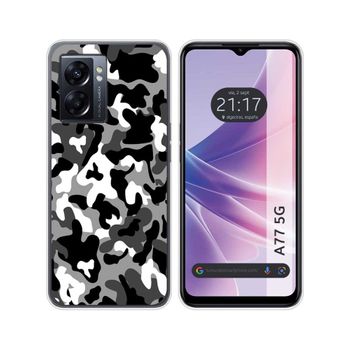 Funda Silicona Para Oppo A77 5g Diseño Snow Camuflaje Dibujos