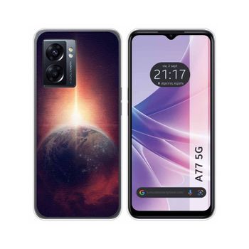 Funda Silicona Para Oppo A77 5g Diseño Tierra Dibujos