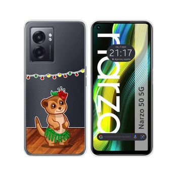 Funda Silicona Transparente Para Realme Narzo 50 5g Diseño Suricata Dibujos