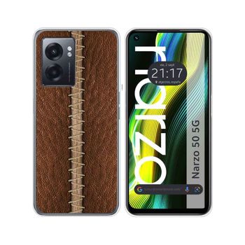 Funda Silicona Para Realme Narzo 50 5g Diseño Cuero 01 Dibujos