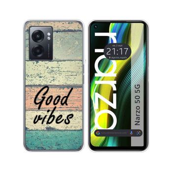 Funda Silicona Para Realme Narzo 50 5g Diseño Madera 01 Dibujos