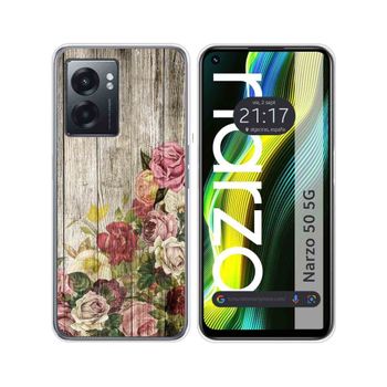 Funda Silicona Para Realme Narzo 50 5g Diseño Madera 08 Dibujos