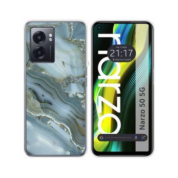 Funda Silicona Para Realme Narzo 50 5g Diseño Mármol 09 Dibujos