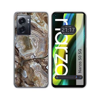 Funda Silicona Para Realme Narzo 50 5g Diseño Mármol 14 Dibujos