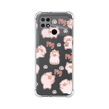 Funda Silicona Antigolpes Para Xiaomi Poco C40 Diseño Cerdos Dibujos