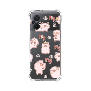 Funda Silicona Antigolpes Para Xiaomi Poco M5 Diseño Cerdos Dibujos