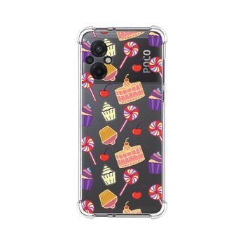 Funda Silicona Antigolpes Para Xiaomi Poco M5 Diseño Dulces 01 Dibujos