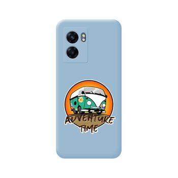 Funda Silicona Líquida Azul Para Oppo A77 5g Diseño Adventure Time Dibujos