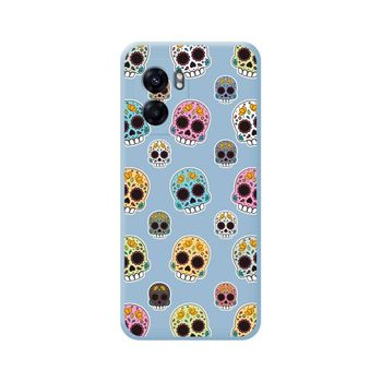 Funda Silicona Líquida Azul Para Oppo A77 5g Diseño Catrina Dibujos