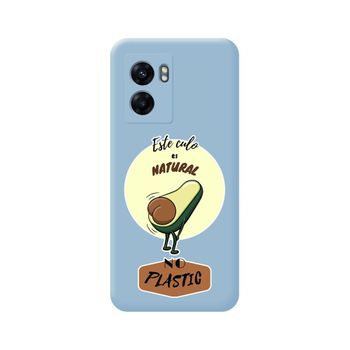 Funda Silicona Líquida Azul Para Oppo A77 5g Diseño Culo Natural Dibujos