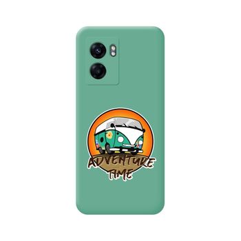 Funda Silicona Líquida Verde Para Realme Narzo 50 5g Diseño Adventure Time Dibujos