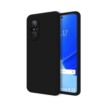 Funda Silicona Líquida Ultra Suave Para Huawei Nova 9 Se Color Negra