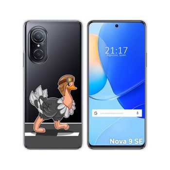 Funda Silicona Transparente Para Huawei Nova 9 Se Diseño Avestruz Dibujos